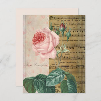 Vintages rosa Rose & Music Collage Scrapbook