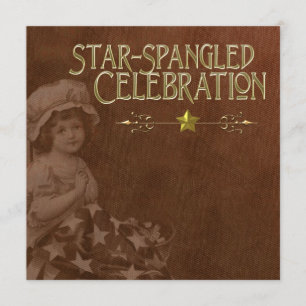 Vintages Rot 4. Juli Einladungen