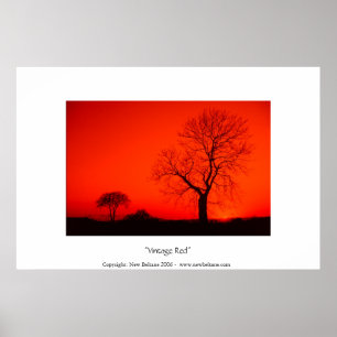 Vintages Rot Poster