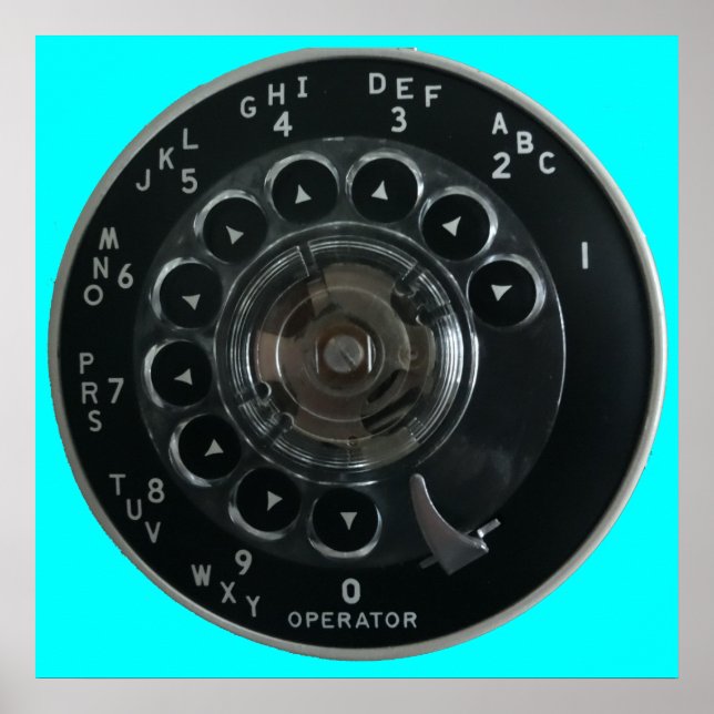 Vintages Rotary Phone Dial Poster (Vorne)