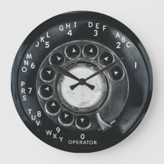 Vintages Rotary Phone Große Wanduhr