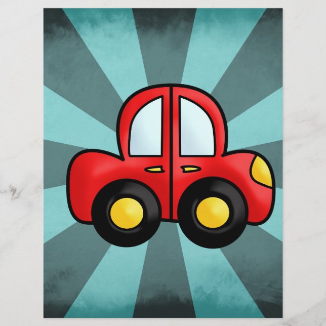 Vintages rotes Auto (Vorderseite)