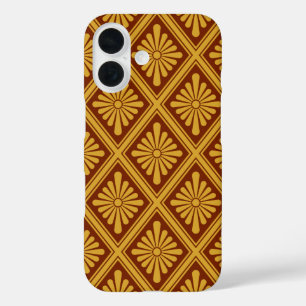 Vintages Rotes Gelb Rosette Japan Orientalische Ku iPhone 16 Hülle