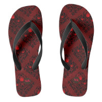 Vintages rotes Gothic-Rose Damask-Muster