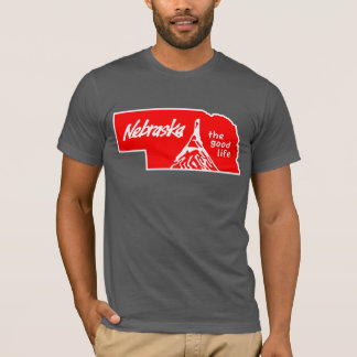Vintages rotes gutes Lebens-Shirt Nebraska T-Shirt