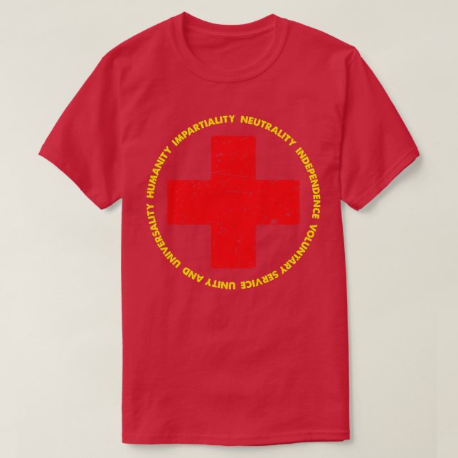 Vintages Rotes Kreuz T-Shirt (Design vorne)