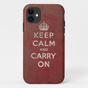 Vintages rotes Leder iPhone 11 Hülle