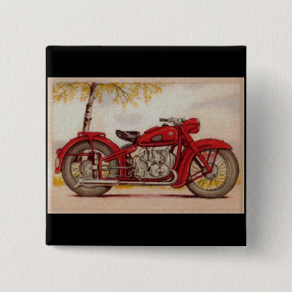 Vintages rotes Motorrad Button