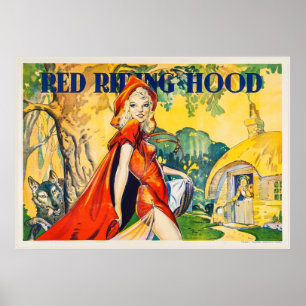 Vintages rotes Reithauben-Theater-Plakat Poster