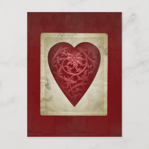 Vintages Rotes Valentine Feiertagspostkarte