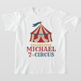 Vintages Rotes Zelt Circus Karneval Geburtstagsfei T-Shirt