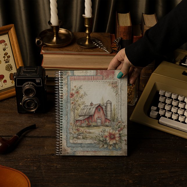 Vintages Rotkäppchen- und Bauernmuster Notizblock (Von Creator hochgeladen)