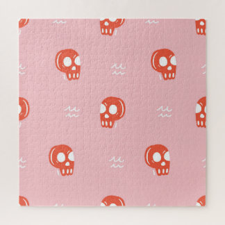 Vintages Rotschädelkopfmuster Puzzle