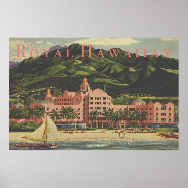Vintages Royal Hawaiian Travel Poster (Vorne)