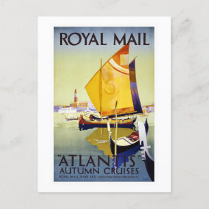Vintages Royal Mail Atlantis Herbstausflüge Postkarte