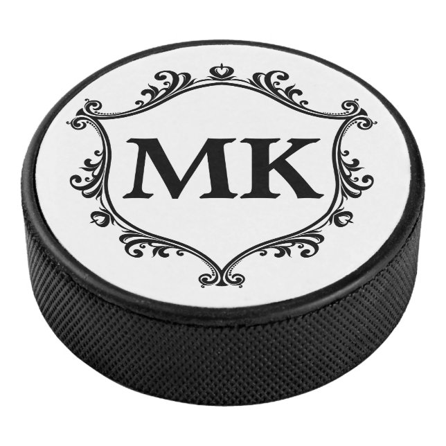 Vintages Royal Schild personalisierter Name Monogr Eishockey Puck (3/4)