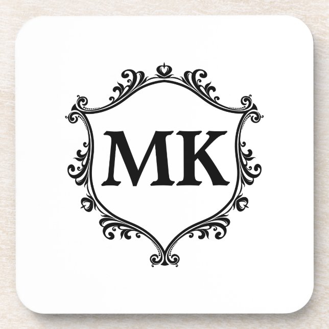 Vintages Royal Schild personalisierter Name Monogr Getränkeuntersetzer (Vorderseite)