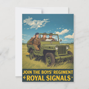 Vintages Royal Signals Rekrutierung Plakat Postkarte