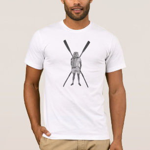 Vintages Rudersport-T-Shirt kluge Eule T-Shirt