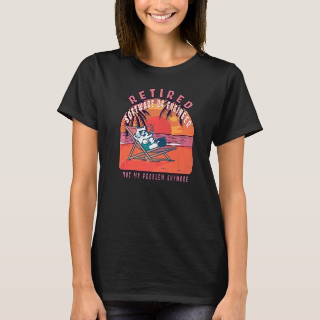 Vintages Ruhestand von Software QA Engineer T-Shirt (Vorderseite)