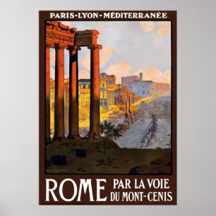Vintages Ruine-Reise-Plakat Roms Italien Poster