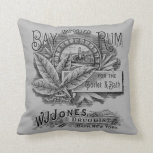 Vintages Rum-Label-Kissen Kissen