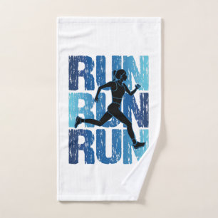 Vintages Runner Girl - Run Run Handtuch