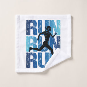 Vintages Runner Girl - Run Run Waschlappen