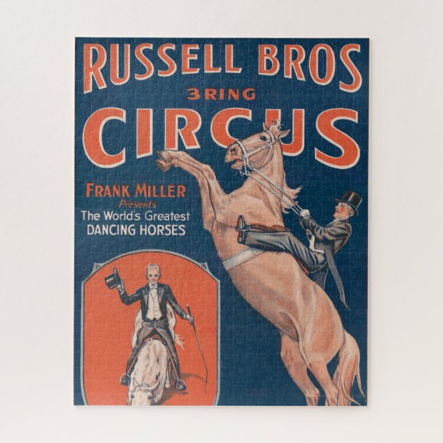 Vintages Russell Brothers Circus Poster. Puzzle (Vertikal)