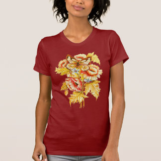 Vintages russisches Blumen T-Shirt