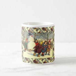 Vintages russisches Weihnachten, Zuhause einen Tasse