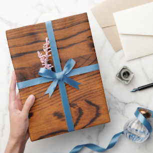 Vintages rustikal-braunes Brennholz Geschenkpapier