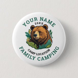 Vintages Rustikales Camping Button