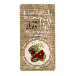 Vintages rustikales Erdbeermark-personalisiertes E