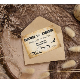 Vintages rustikales Gebirge Blüh Parchment