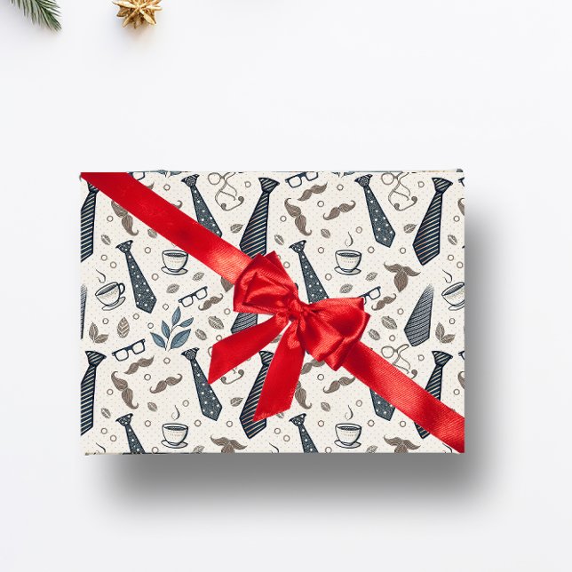 Vintages rustikales Kindergeschenk Geschenkpapier (farther day gift wrapping)