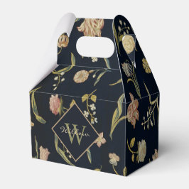 Vintages Rustikales Monogram Floral Rug Muster Geschenkschachtel