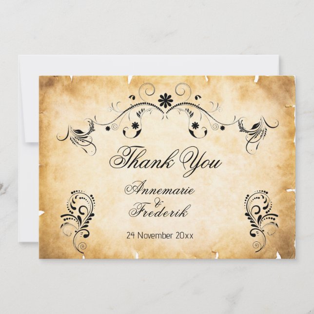 Vintages rustikales Pergament (Vorderseite)