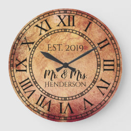 Vintages rustikales Shabby Chic gestört Antikes Co Große Wanduhr