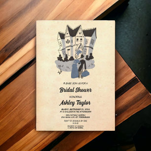 Vintages rustikales stilvolles modernes Retro-Brau Einladung
