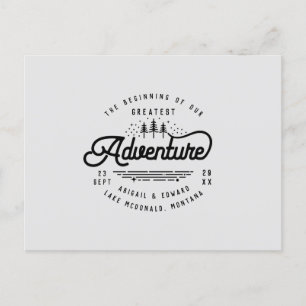 Vintages rustikales Waldgebiet Ankündigungspostkarte