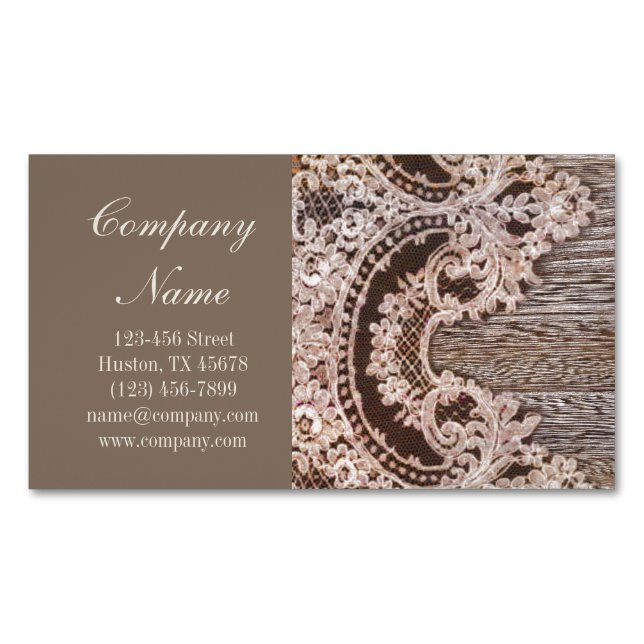 Vintages rustikales Western Land schicke Spitzenho Magnetische Visitenkarte (Vorderseite)