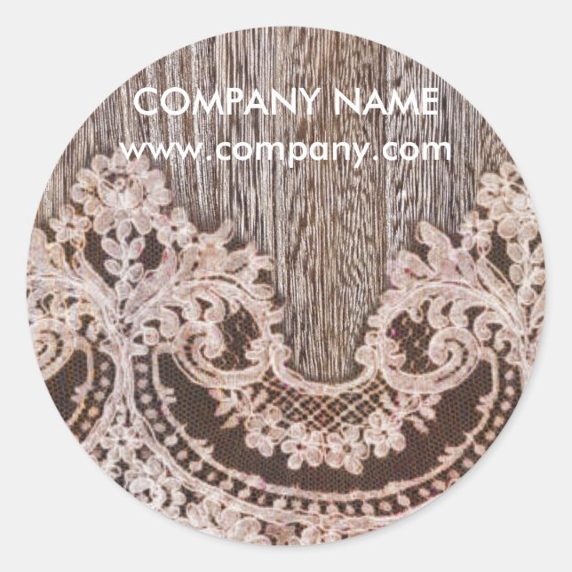 Vintages rustikales Western Land schicke Spitzenho Runder Aufkleber (Vorderseite)