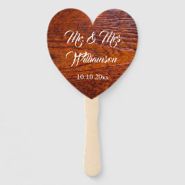 Vintages rustikales Woodgrain Foto Hochzeit Mr. &  Fächer