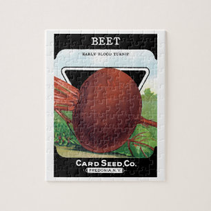 Vintages Saatgut - Etikett Art, Rübenpflanzen Puzzle
