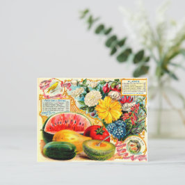 Vintages Saatgut Postkarte