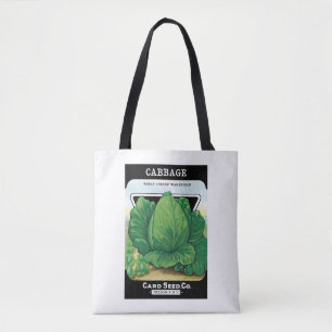 Vintages Saatgutpackungs-Label Art, grüner Kohl