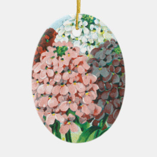 Vintages Saatgutpaket Kunst, Candytuft Garden Blum Keramik Ornament