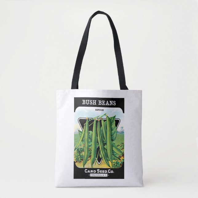 Vintages Saatgutverpackungs-Label Art, Bush Bean V (Vorderseite)