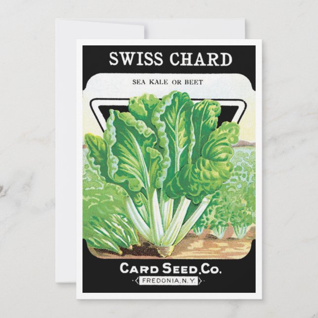 Vintages Saatgutverpackungs-Label Kunst, Schweiz S (Vorderseite)